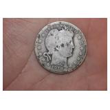 1914-D Barber Silver Quarter