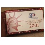 2001 US Mint Silver Proof Set