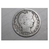 1899 Barber Silver Quarter