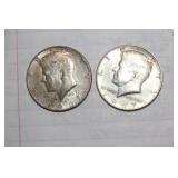 Lot of 2 Kennedy Half Dollars