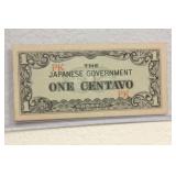 WWII Japanese Colony One Centavo Note