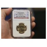 NGC Graded One Dollar Gold Plated Coin