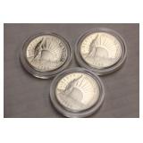 Lot of 3 1986 Liberty Coins