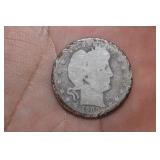 1909 Barber Silver Quarter