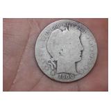 1900 Barber Silver Half Dollar