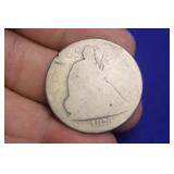 An 1876 Seated Half Dollar
