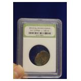 A Slabbed Medievel Bronze Nummis Coin