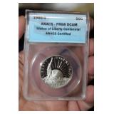 Anacs Graded 1988 Statue of Liberty Coin