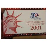 2001 US Mint Silver Proof Set
