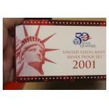 2001 US Mint Silver Proof Set