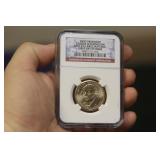 NGC Graded One Dollar Gold Plated Coin