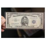 1953 Blue Seal $5.00 Note