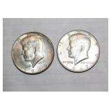 Lot of 2 Kennedy Half Dollars