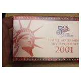 2001 US Mint Silver Proof Set