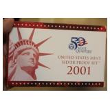 2001 US Mint Silver Proof Set