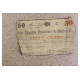 Civil War Era 50 cents Obsolete Bank Note