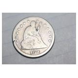 1876 Seated Quarter