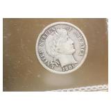 1901 Barber Silver Dime
