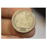 1876-CC Seated Quarter