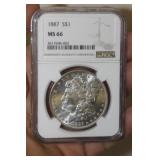 NGC Graded 1887 Morgan Silver Dollar
