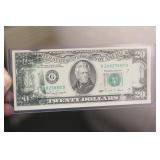 Mint Error 1990 $20 Note - Overprint