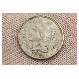 1865 Three Cents Nickel