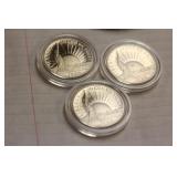 Lot of 3 1986 Liberty Coins