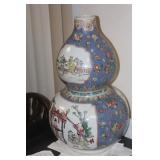 Signed Chinese Gourd Shape Vase