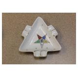 Triangle Form Porcelain Ashtray