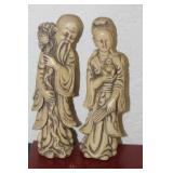 Pair of Chinese Resin Figurines