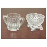 Lot of Two Pressed Glass Cups