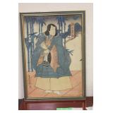 Antique Japanese Woodblock Print by Toyokuni
