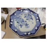 Antique Large Japanese Imari Octagon Charger