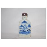 A Chinese Blue and White Porcelain Snuff Bottle