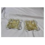 Set of 2 Art Glass Small Dish