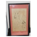 Nude Ink Drawing by de Cavledes