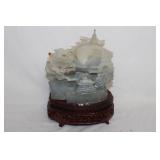 A Chinese Agate Figure on Stand