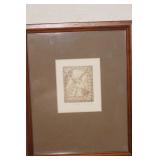 Framed Etching by William F. Fox