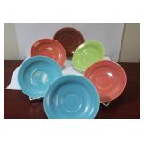 Set of 6 Mixed Color Fiesta? Saucers
