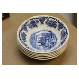 Set of 5 Enoch Wedgwood Scenery Bowl