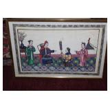 Antique Chinese 19th C Painting of Ladies