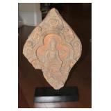 Stone Plaque of a Goddess on Base