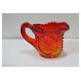 A Cranberry Red Pressed Glass Toothpick Holder