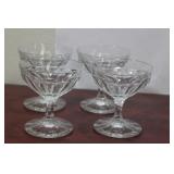 Set of 4 Heisey Stem Glass Cups