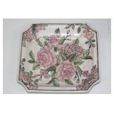 Signed Decorative Chinese Square Plate