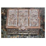 Carved Vintage Brass Box