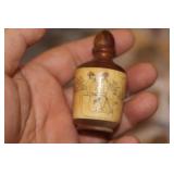 Erotic Chinese B o n e and Wood Snuff Bottle