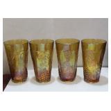 An Iridescent Carnival Glass Berry Cups