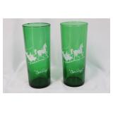 Set of Two Forest Green Tumblers