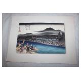 Antique / Vintage Japanese Signed Woodblock Print